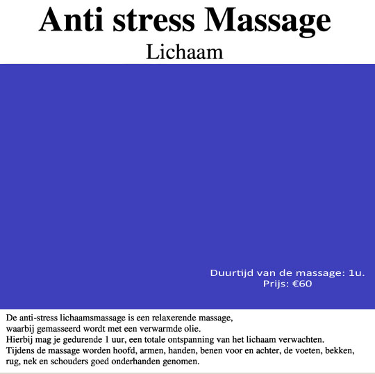 Antistress lichaam